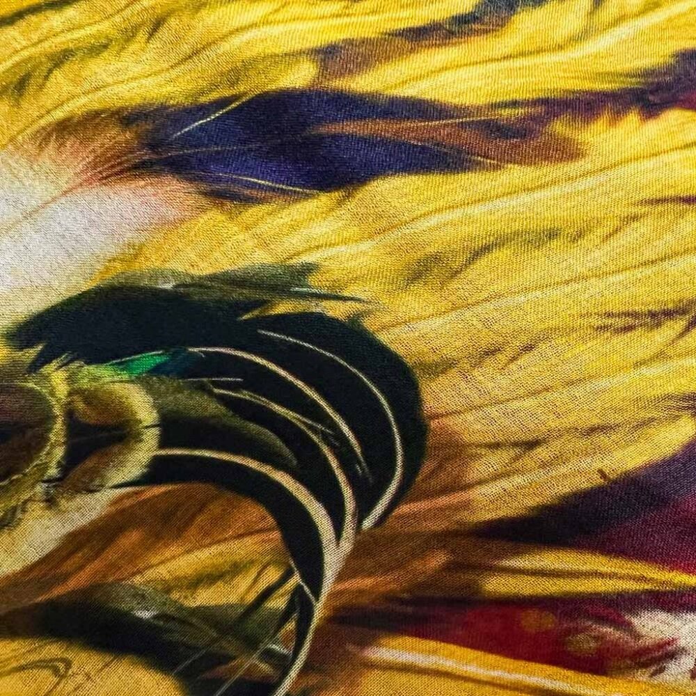 Phoenix Feather Wings in Flight Long Natural Fiber Scarf Shawl - Picture 9 of 10